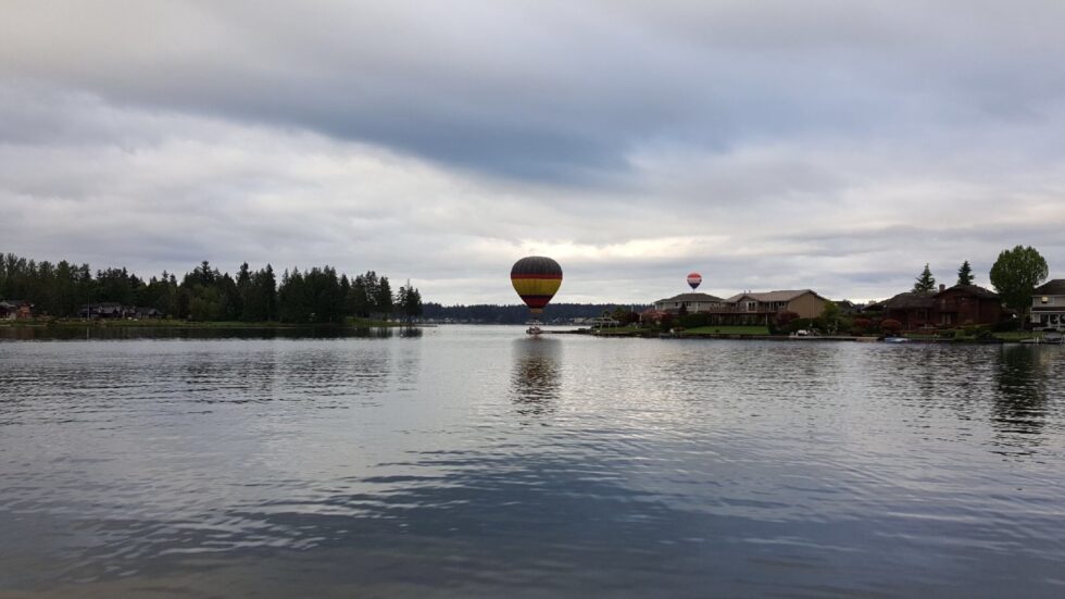 Anniversary hot air balloon ride