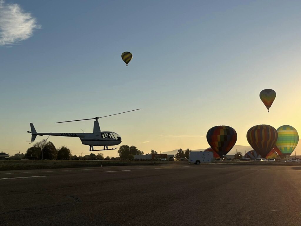 Helicopter at the Great Prosser Balloon Rally