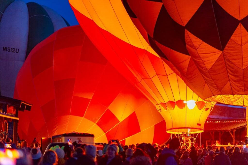 Hot air balloon glow