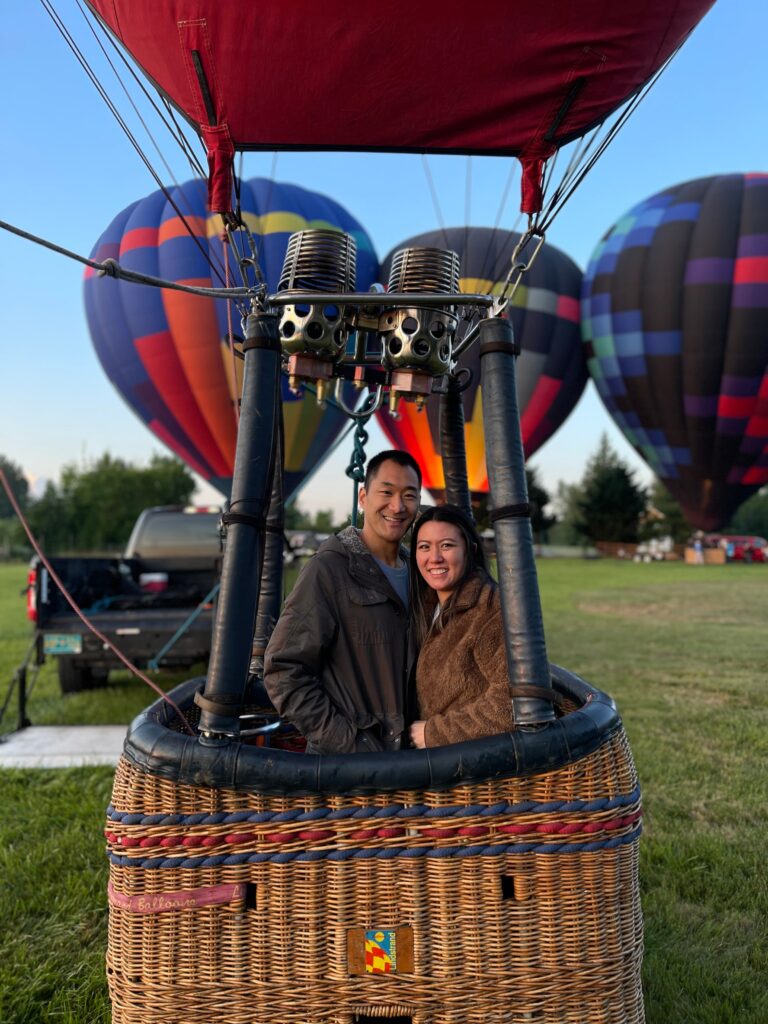 Private hot air balloon ride