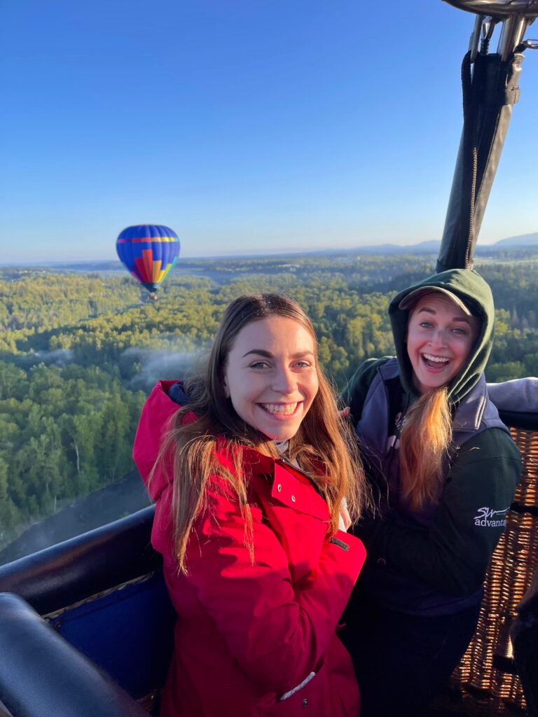 Luxury hot air balloon festival ride