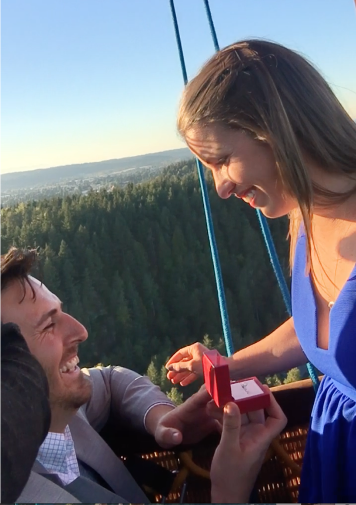 Hot air balloon flight engagement Seattle Washington